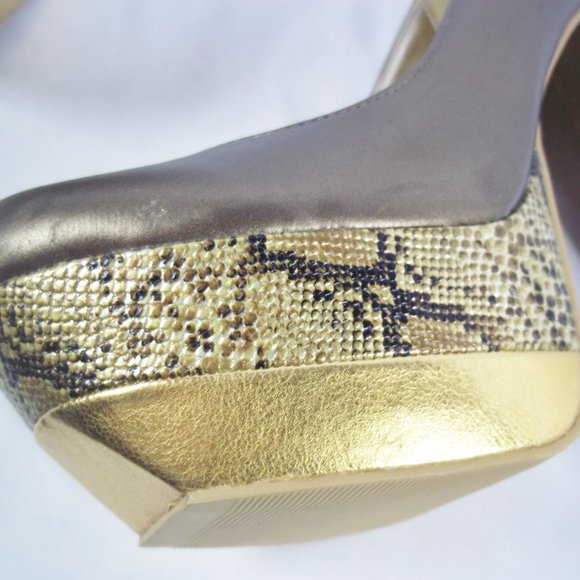Xhilaration SKYLAH Metallic Platform Heels Sz 6 - Picture 4 of 6